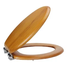 Design House Dalton Elongated Wood Toilet Seat in Honey Oak