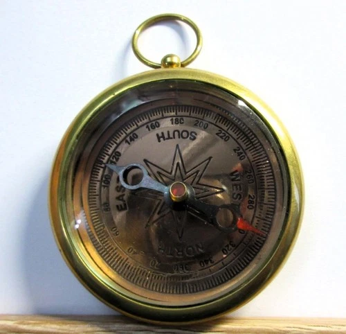Vintage STANLEY, LONDON Gilded Brass Replica WW1 Military COMPASS