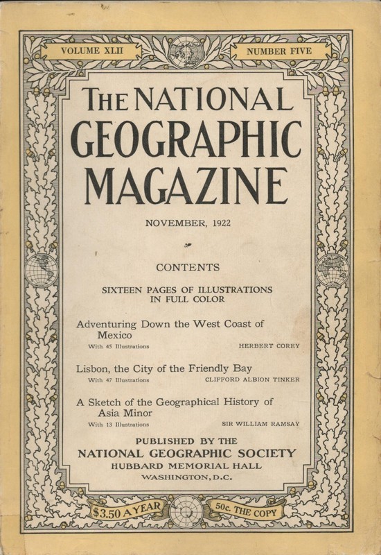 NATIONAL GEOGRAPHIC Magazine  -  November 1922