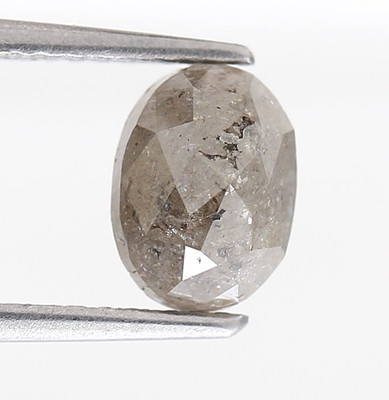 Kostüm Natürlicher Diamant 1.77TCW Braunton Grau Farbe Oval Rosecut Diamant