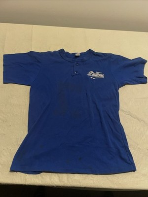 Game Used Tulsa Drillers T-Shirt Wilson Men s Xl Shirt Blue #7 Vintage 80s 90s