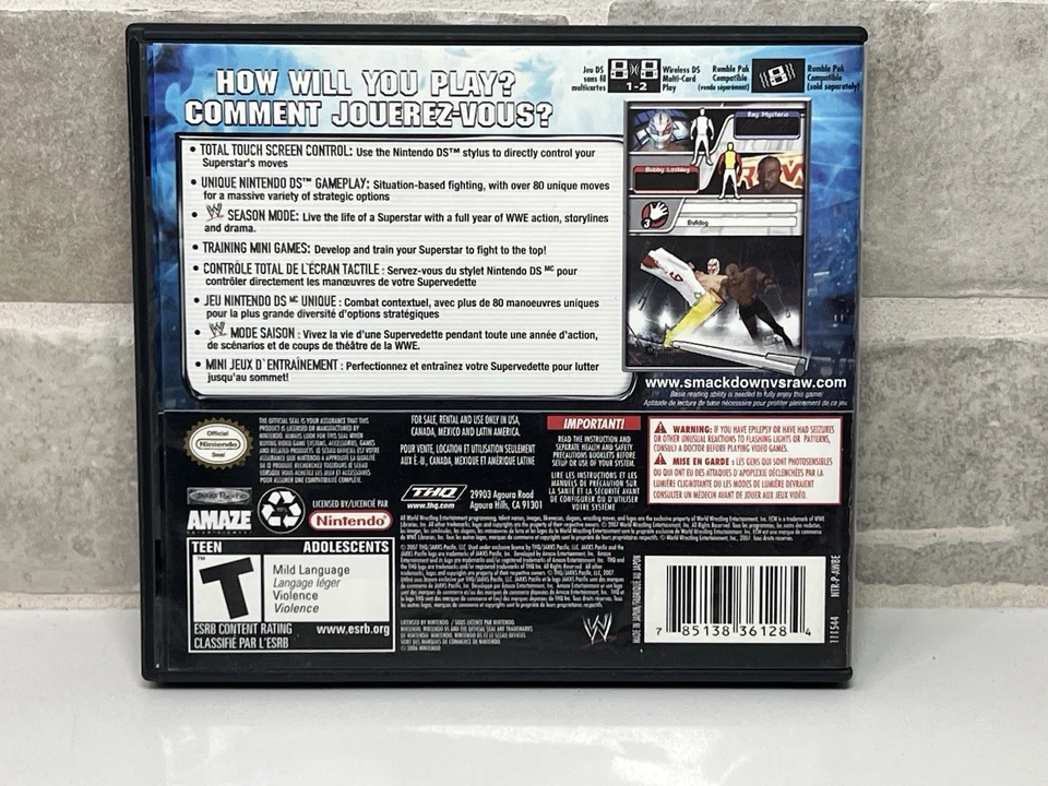 WWE SmackDown vs. Raw 2009 - Nintendo DS - Complete with Manual - Tested - Image 3 of 4