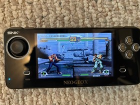 SNK NEO GEO X GOLD Limited Edition Console Complete CIB w Box/Dock + 2 GameCards