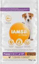 Iams Puppy Vitality Small/Medium Breed Chicken 12kg - DOG FOOD 3.64 per kilo