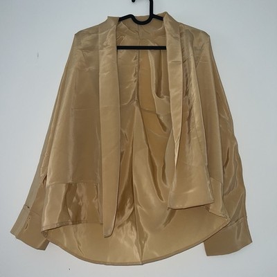 Tibetan chupa blouse Gold /Beige One Size NWOT