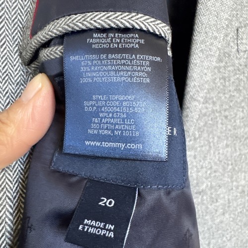 Tommy Hilfiger Boys Mountain Heath Grey Suit Jacket Blazer Size 20 NWT - Picture 5 of 9