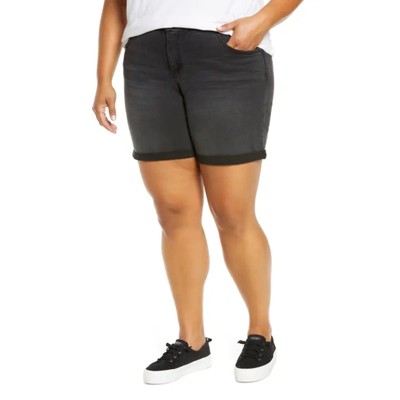Wit & Wisdom Ab Solution Stretch Denim Shorts in Bk Black Size 18