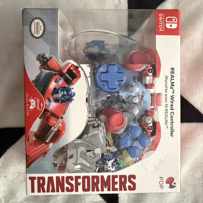 PDP REALMz Wired Controller Switch Optimus Prime LED 8ft