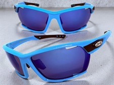 Sports Fishing Cycling Running Baseball Wrap Around SUNGLASSES Large Blue Frame