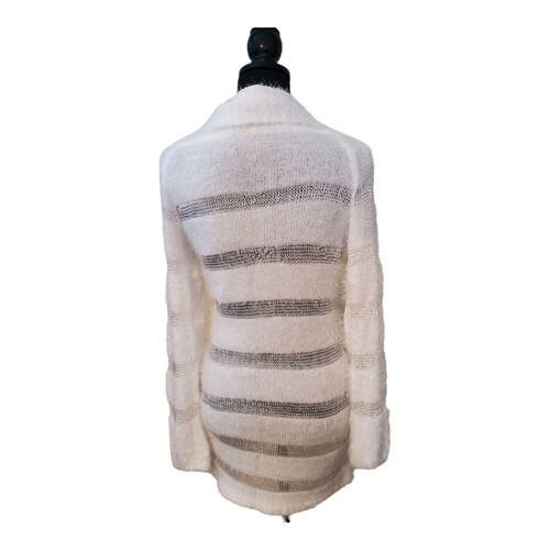 Slinky sexy Gr. M weiß Kätzchen weich Angora Kleid Peek-a-Boo Netzbänder - Bild 3 von 7