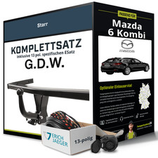 Für MAZDA 6 Kombi Typ GJ, GL Anhängerkupplung starr +eSatz 13pol 13-18 NEU