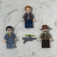Lot Of 3 Lego Jurassic World Minifigures Danny Nedermeyer, Sinjin Prescott, Owen