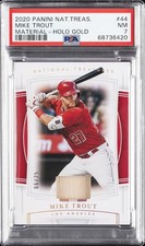 2020 NATIONAL TREASURES MAT-HOLO GOLD #44 MIKE TROUT 6/25 PSA 7
