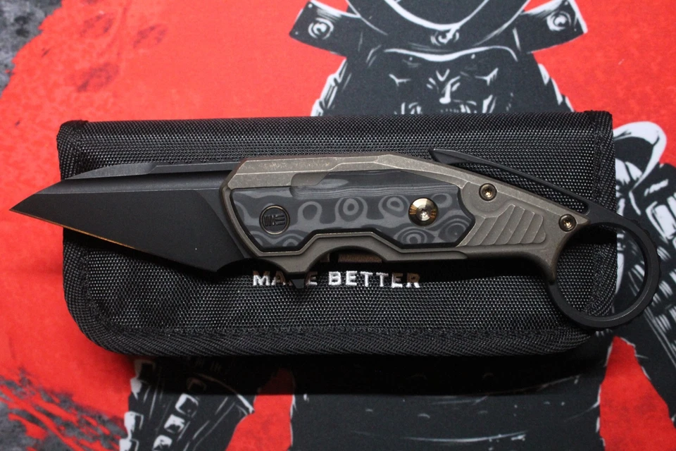 Cuchillo Plegable We Knife Co Ltd Yardbird 2.38" CPM-20CV Hoja de Acero Titanio/CF Foto 2 de 4