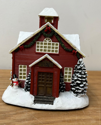 #ad VTG 2002 Thomas Kinkade Hawthorne Village Village School Light Up #79760 w COA $118.99