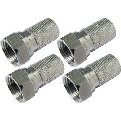 Schwaiger FLS315 231 | F-Stecker für 8mm SAT Koaxialkabel 4 Stück (1,23 EUR/Stk)