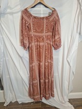 pink lily maxi Boho Hippie Festival Cottagecore Romantic StyleDress Size M