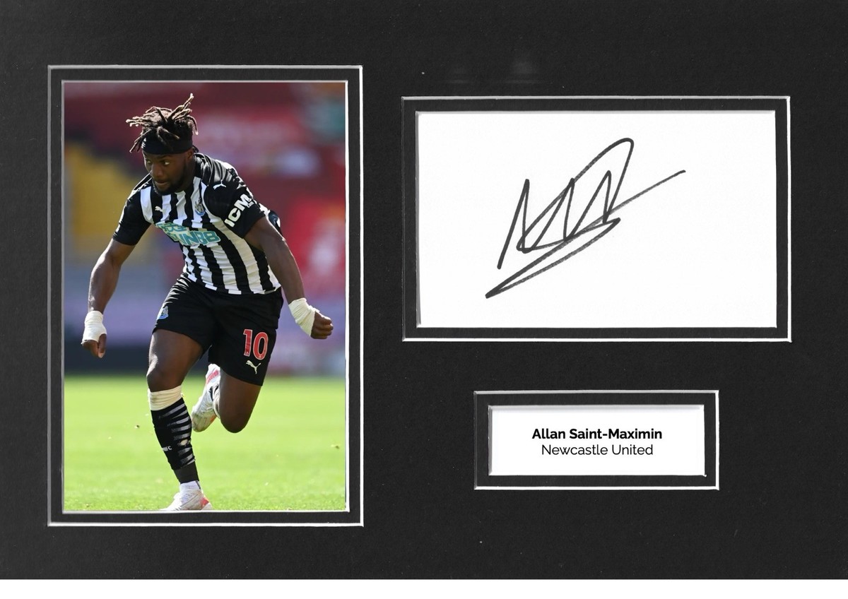 Allan Saint-Maximin Signed 12x8 Photo Display Newcastle United