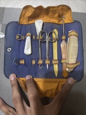 Vintage Art Deco Manicure Nail Set In Snap Case 7 Pieces Celluloid