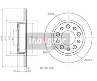 2 St. Bremsscheibe Maxgear 19-1934 Hinterachse FüR Alfa Romeo