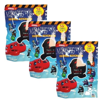 AMONG US FIGURAL SCHLÜSSELANHÄNGER - Serie 2 - Neu zufällige Figur Sammlerstück - 3er-pack