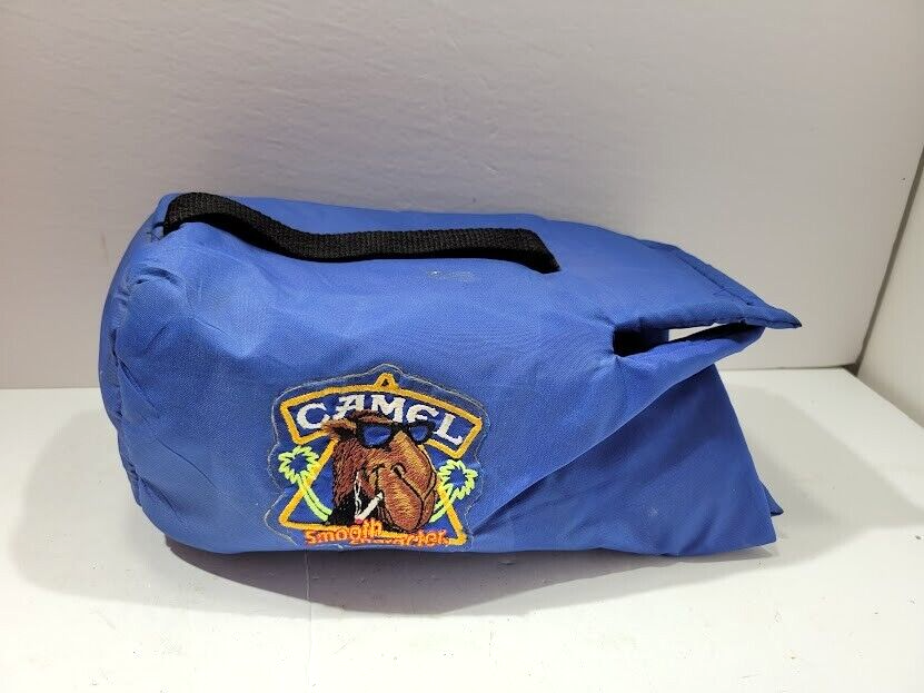Vintage 90s Camel Cigarettes Blue Nylon Cooler Lunch Bag Handle Smooth  Character