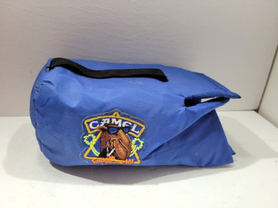 Vintage 90s Camel Cigarettes Blue Nylon Cooler Lunch Bag Handle Smooth Character