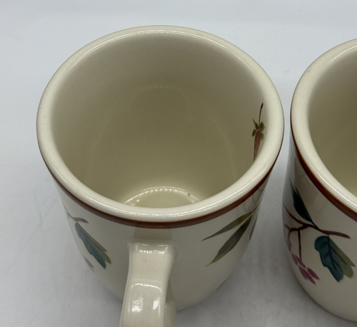 Longaberger Pottery Coffee Tea Mugs Cups Fruit Medley Design Lot of 2 - Picture 10 of 11