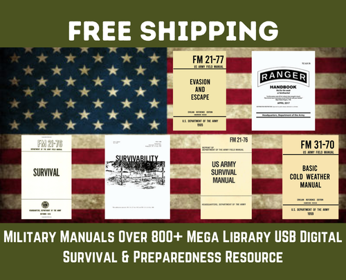Militär Handbücher Survival 800+ Mega Bibliothek USB Digital Survival - kostenloser Versand