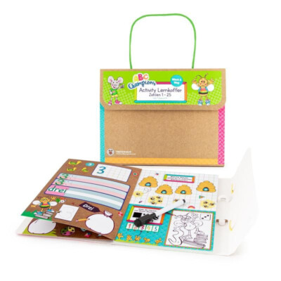 Schulanfang Vorschule Geschenk ABC Activity Lernkoffer Zahlen 1 - 25 Wisch  Weg