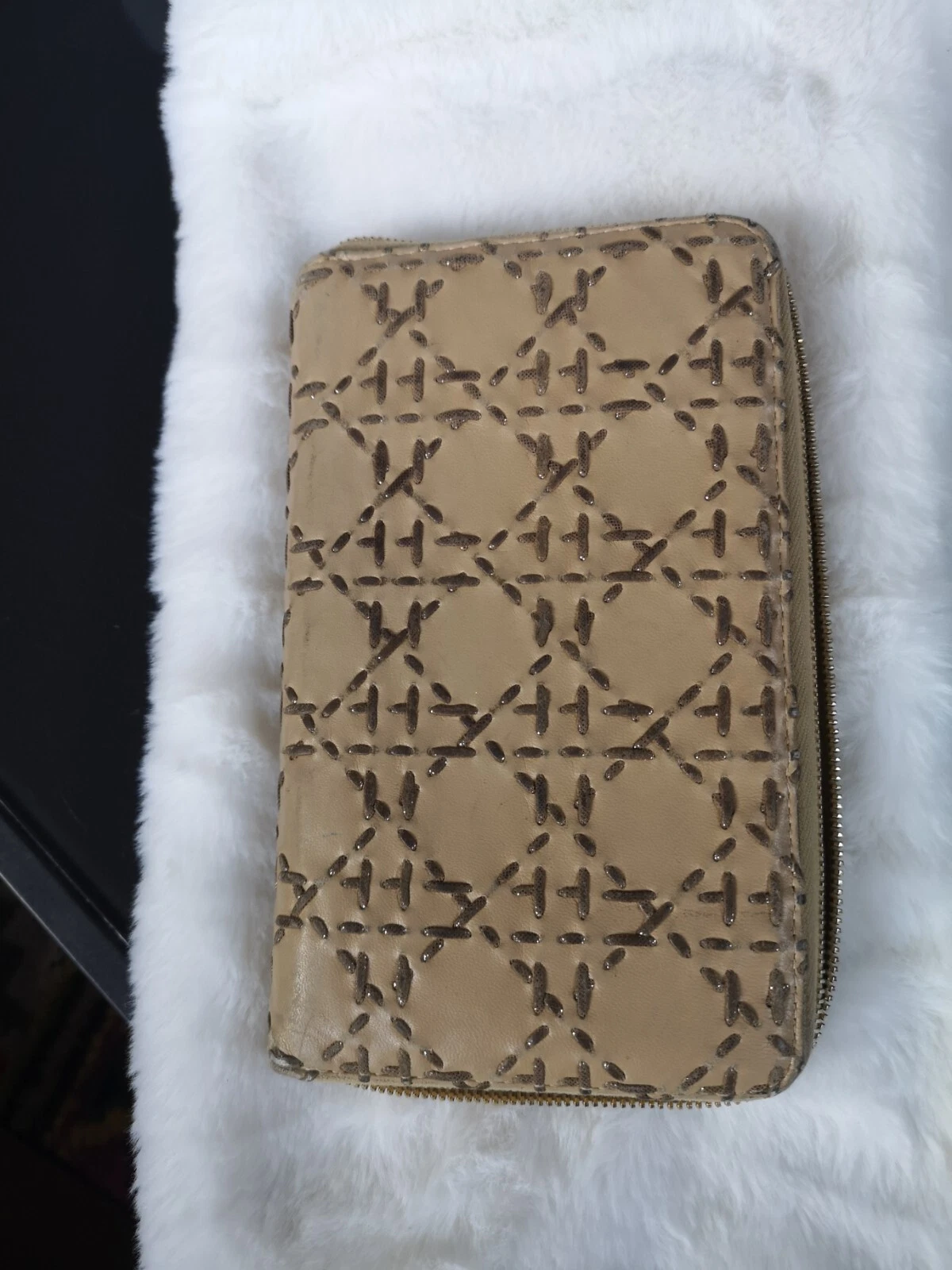 Portefeuille/embrayage beige vintage Christian Dior. Bon état. ITE authentique