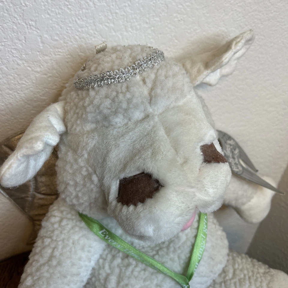 Etiquetas De Colección 1993 Bebé Cordero Chop ALAS DE ÁNGEL Marioneta de Mano 16" Peluche Shari Lewis Foto 2 de 4