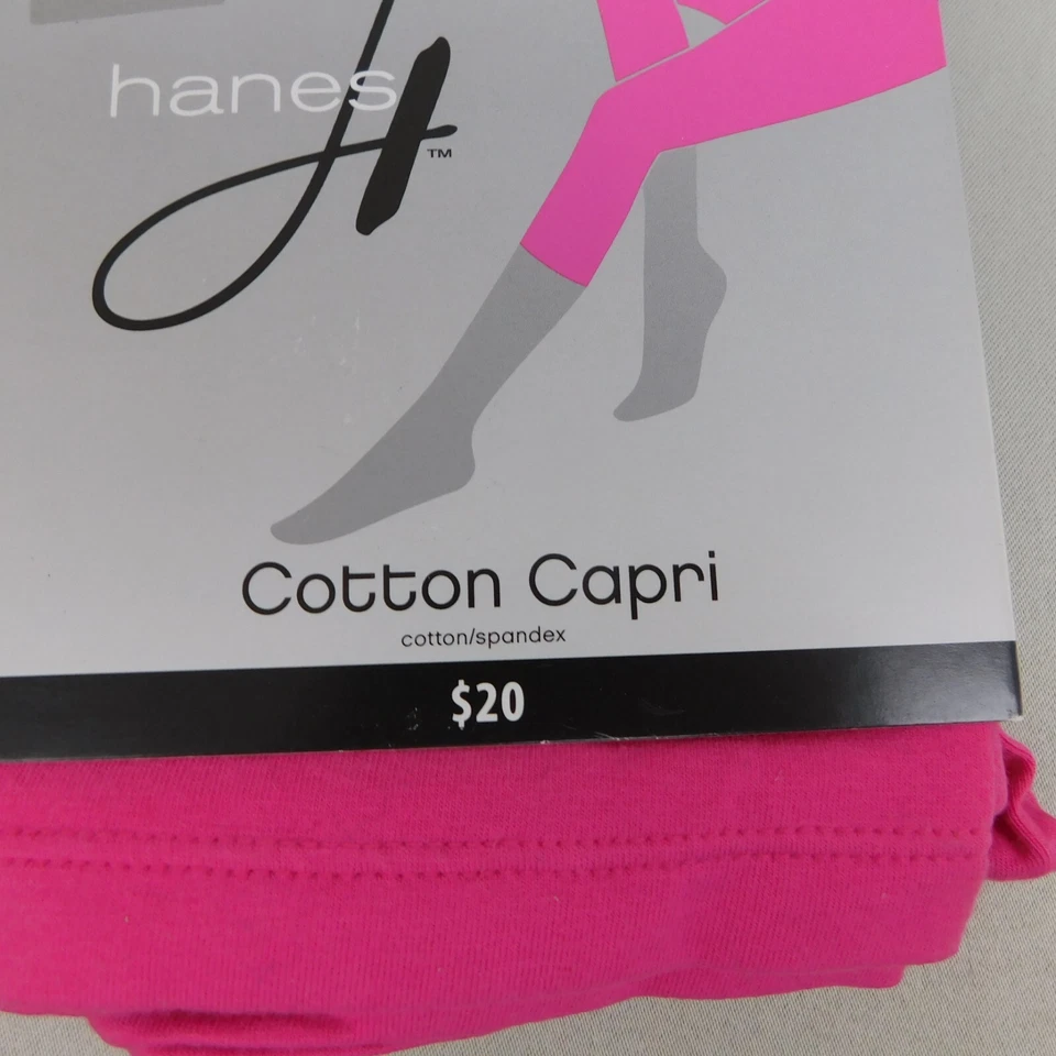 Lote 2 Pares de Leggings Capri Hanes 0B738 Algodón Elástico Púrpura 4-6 Pequeños #1524 Foto 4 de 4