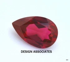 9X6  MM PEAR CUT MAN MADE RUBY  AAA GRADE