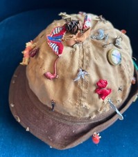 Vintage 1940s Brownie Bucket Hat with SWAPS