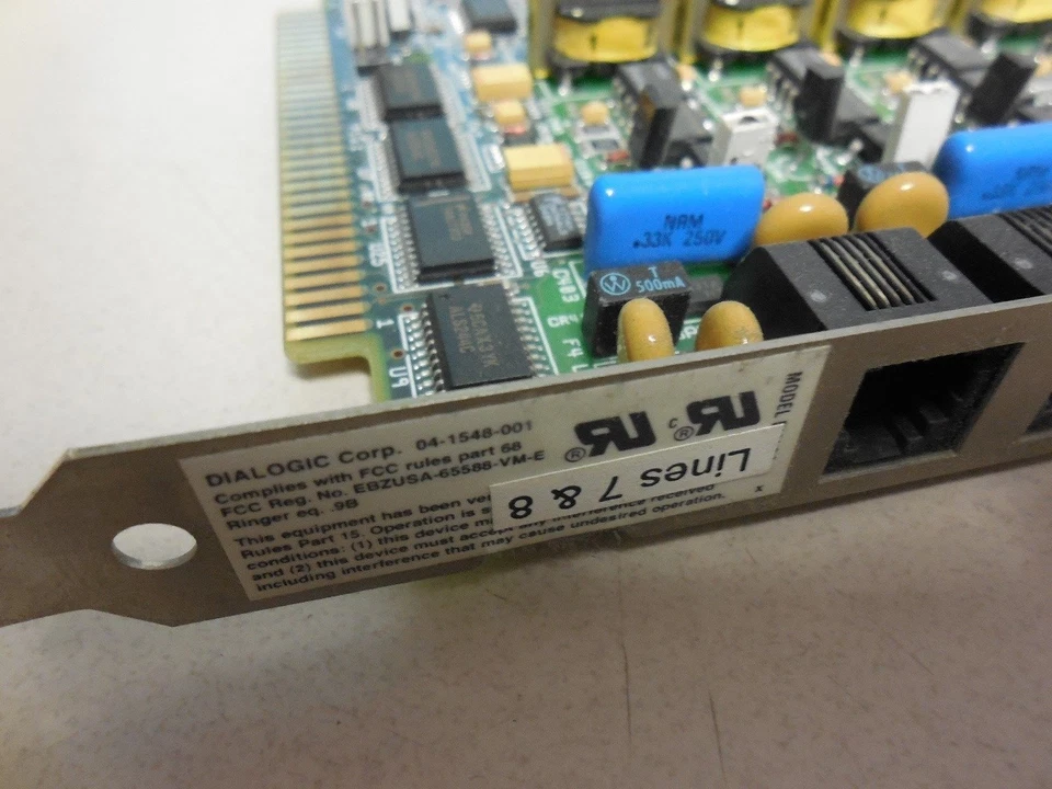 DIALOGIC DIALOG/4 ISA 4 PORT VOICE BOARD 85-0163-006 04-1548-001 USED C24 - Image 3 of 4