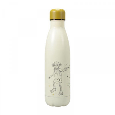 OFFIZIELLER HARRY POTTER DOBBY METALL DOPPELWANDIG WASSERGETRÄNKEFLASCHE BRANDNEU MIT ETIKETT *