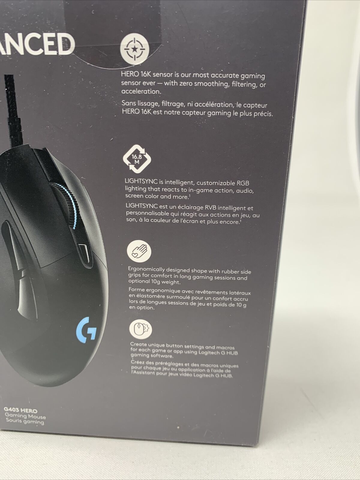 Shop Logitech G403 Hero Gaming Mouse By Logitech Online in