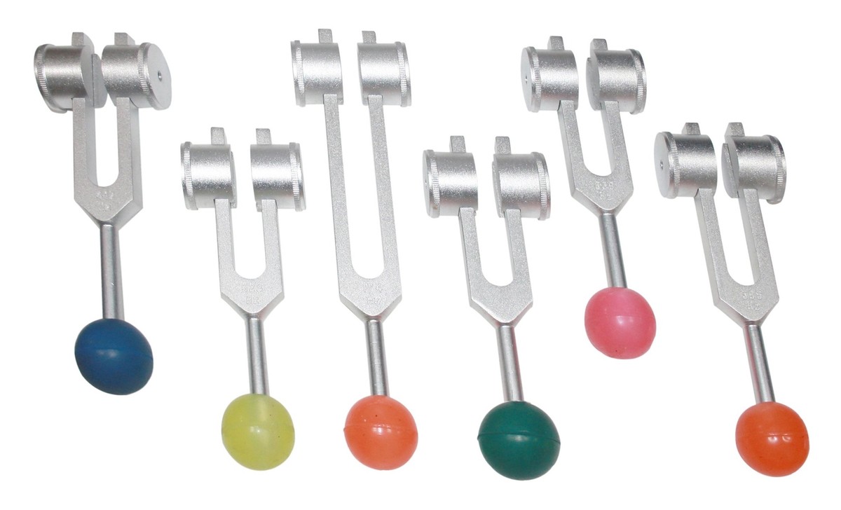 Radical Sacred Solfeggio 6pc Weighted Tuning Forks with Rubber 