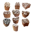 Pottery Printing Exquisite Small Bird Pattern Wooden Stamps (Set of 10) Htag2102
