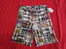 NEW Ralph Lauren Polo Shorts Boys 20 Patchwork Plaid NWT Kids Chino Teen Child