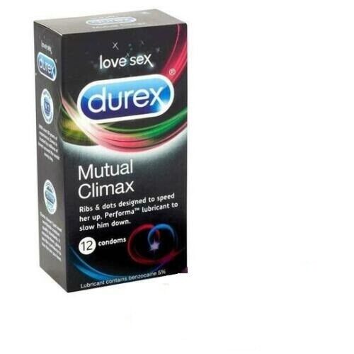 Durex Mutual Climax Ribbed & Dotted Performa™ long-lasting pleasure x12 24 36 48 - Picture 1 of 2