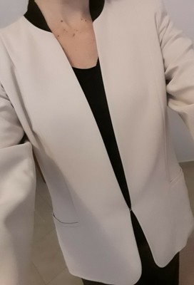 Bellissima Giacca blazer Un Jour Ailleurs UJA taglia 42 rosa chiaro e nero  | eBay