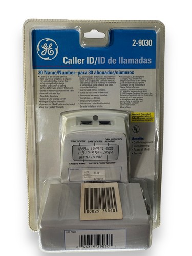 New GE General Electric Caller ID 2-9016S Caller Name Verification NOS Sealed - Zdjęcie 2 z 2