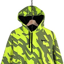 Nike Neon All-Over Print Therma-fit Hoodie M Hooded Sweatshirt Geometric Medium