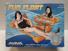 Aviva FUN FLOAT 48.5"x31"x6" Inflatable Water Lounger W/Mesh Center  1020195