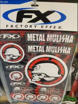 Factory Effex Sponsor Logo Sticker Sheet Metal Mulisha Sticker Kit 2 16-68052