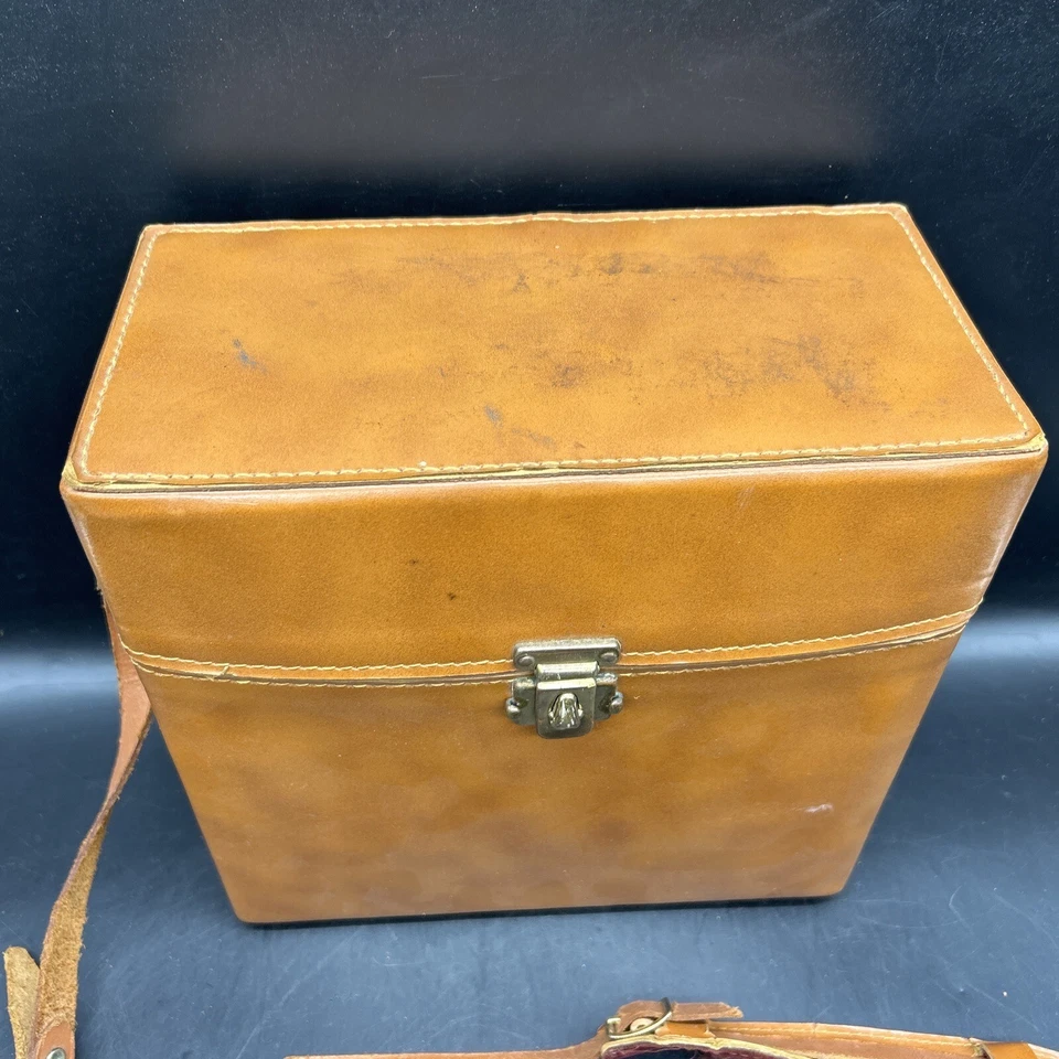 Vintage Camera Hard Carrying Case 11” x 11”x 5” Brown - Image 4 of 4