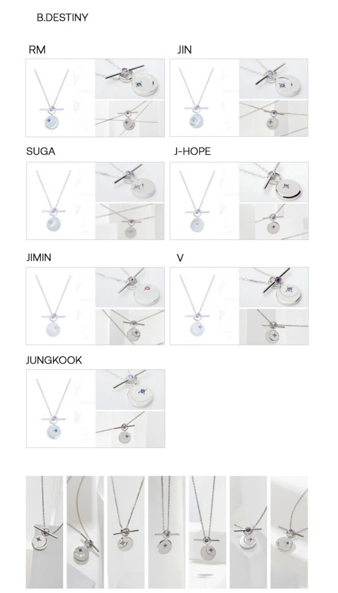 BTS X STONEHENGE MOMENT OF LIGHT BIRTH, DESTINY, COEXIST NECKLACE
