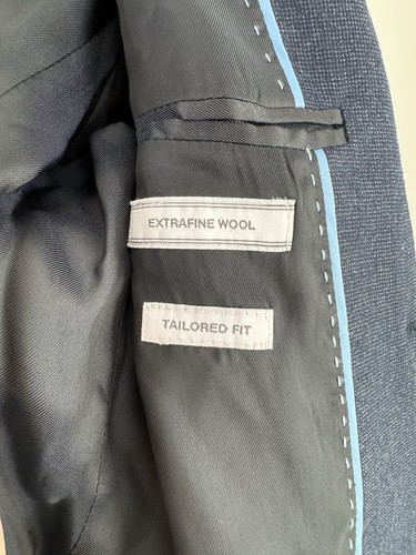 ZARA Boys 10 Blue Extra Fine Wool Blend Blazer Jacket Lined Tailored Fit - Picture 6 of 8
